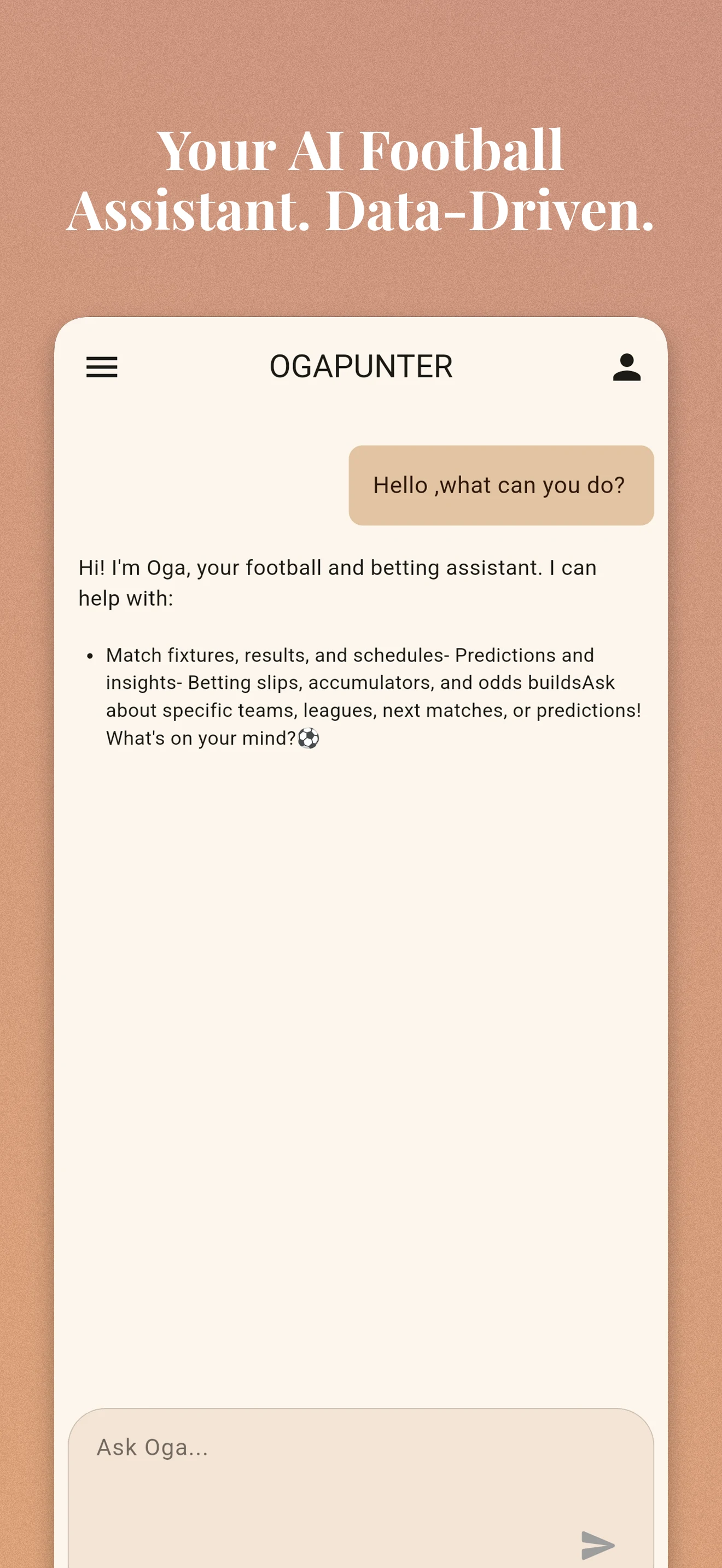 Oga - Football Prediction AI screenshot