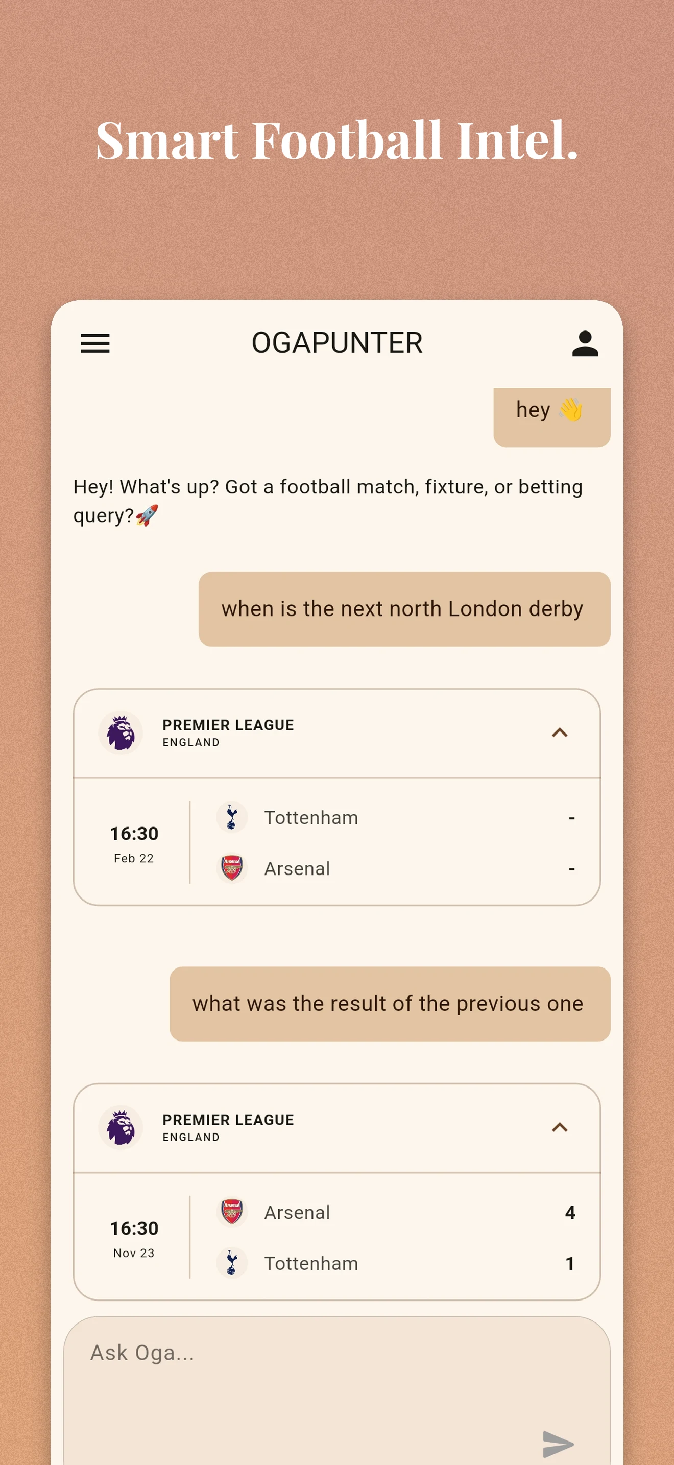 Oga - Football Prediction AI screenshot